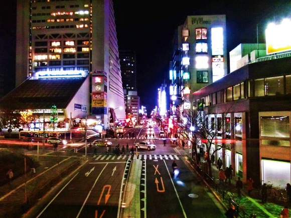 中野駅前・夜